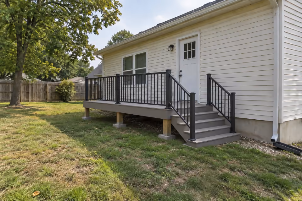 An everyday side-entry deck — proposed deck.